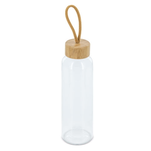 Botella Cristal Tapon Bambú Blis — vista 3