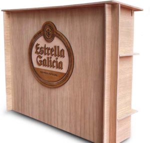 Mostrador de madera estándar